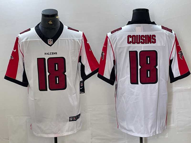 Mens Atlanta Falcons #18 Kirk Cousins New White Vapor Untouchable Limited Stitched Jersey